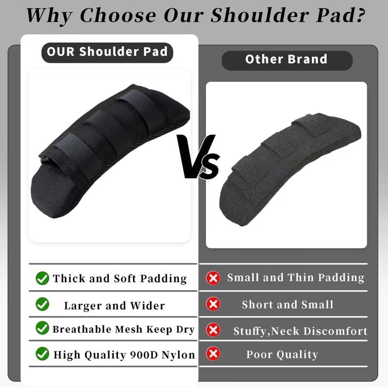 TEHOKARM 2 Pack Tactical Shoulder Strap Pads Vest Shoulder Strap Pads Backpack Strap Pads Fit 3'' Sling Bags Shoulder Straps (Black) - Image 4