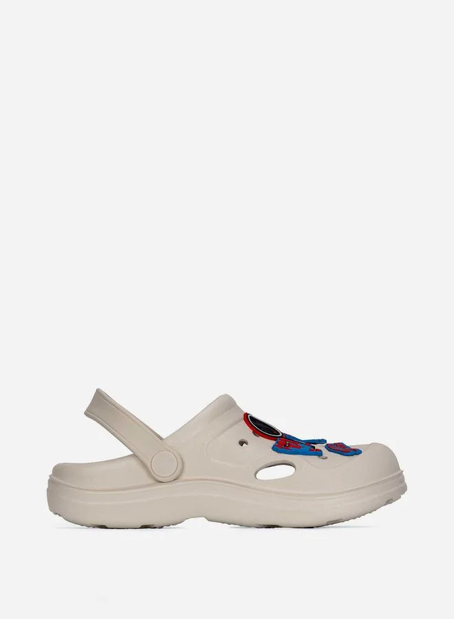 Comic Kicks by UrbanHaul Spiderman Applique Details Clogs with Backstrap by Styli