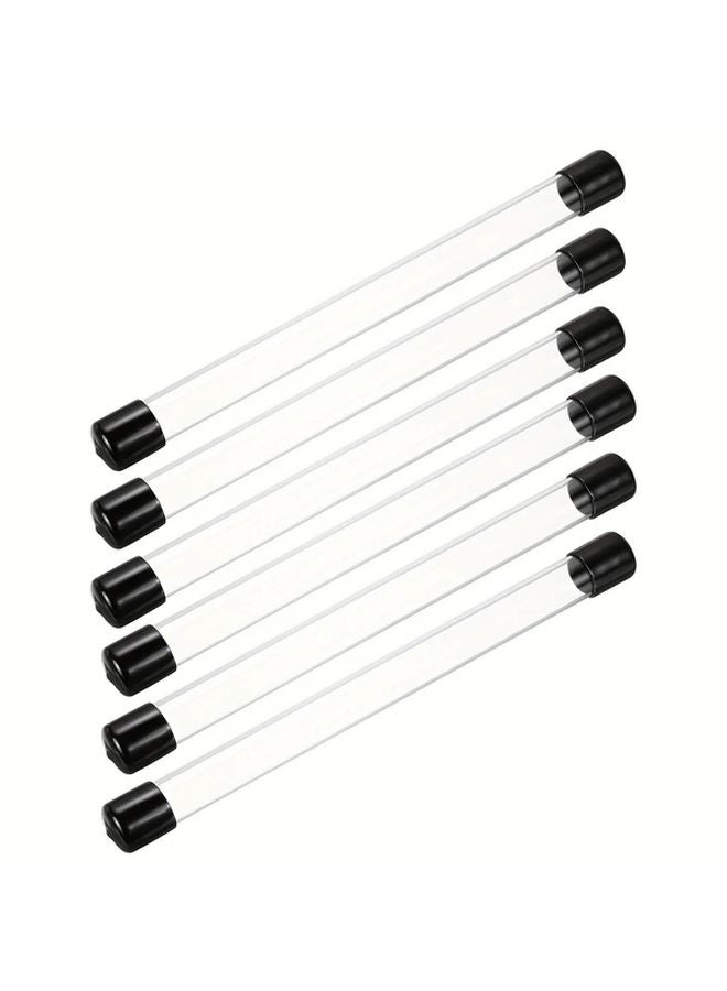 6pcs Clear Storage Tubes With Lids 12 Inch Plastic Bins For Home Office Organization - Image 1