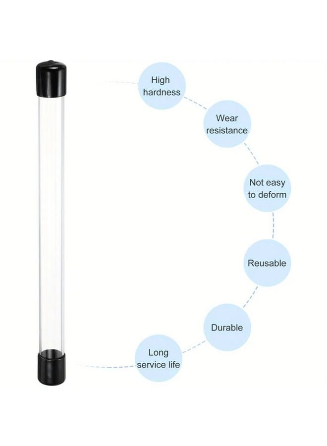 6pcs Clear Storage Tubes With Lids 12 Inch Plastic Bins For Home Office Organization - Image 5