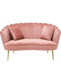 Comfynest Two Seat Living Room Furniture Sofa Modern Pink Velvet Loveseats Sofas Luxury Upholstered Furniture for Hotel  - Image 1