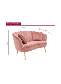 Comfynest Two Seat Living Room Furniture Sofa Modern Pink Velvet Loveseats Sofas Luxury Upholstered Furniture for Hotel  - Image 2