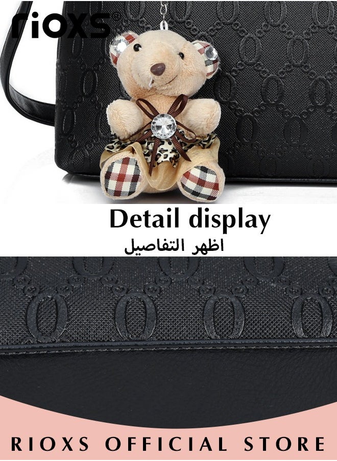 RIOXS - 4 PCS Satchel Purses and Handbags for Women Shoulder Tote Bags Wallets - Image 1