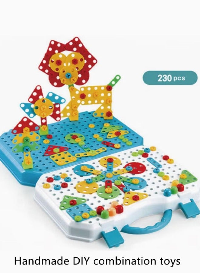 Kutis لعبة 230 قطعة ألعاب تعليمية للأطفال مجموعة ألغاز صندوق ألعاب يدوية 3D 45x30.5 سم - Image 2