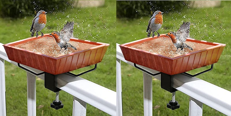 CRAFT PARK Sajan Creation Earthen Pot Teracotta Bird Bath 9 Inch X 9 Inch Set of 2 - Image 2
