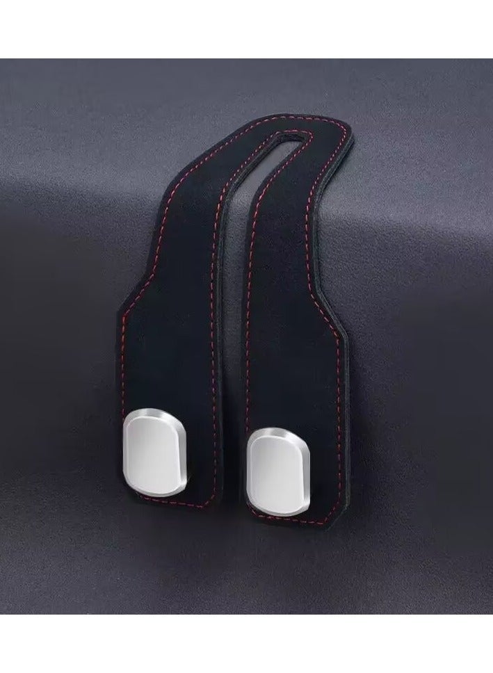 Leather Car Back Seat Organizer Hooks, Headrest Hooks ,Car Hand Bag Hooks, Toy Organizer Hooks,Car Seat Back Storage Hook, Car Purse Hook, Car Seat Hooks for Headrest,Purses ,Bags - Image 1