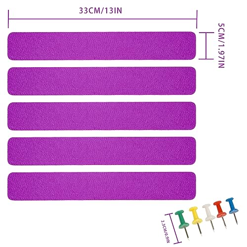 Henandou Bulletin Board Cork Board Cork Boards for Walls Cork Board for Office Pin Board Bulletin Boards for Walls (Purple) - Image 2