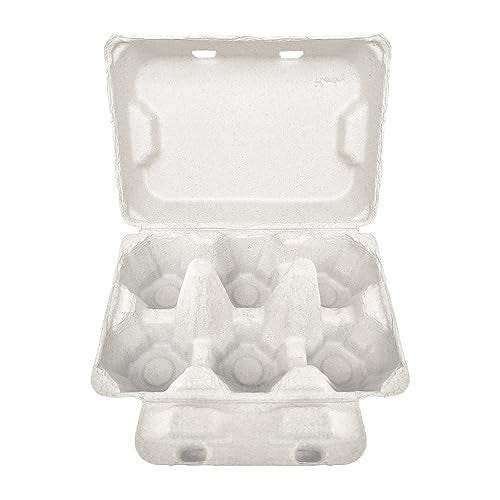 Henlay White Half Dozen Duck Egg Cartons – Holds 6 Jumbo Eggs – Blank Top for Custom Labels – Eco-Friendly Paper Pulp – Ideal for Farm Fresh or Backyard Eggs - 20 Pack - Image 2