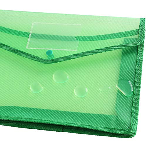 GreatDio Envelope Folder Transparent Poly-Plastic A4 Documents File Storage Bag with Snap Button Certificate Document for Certificates - Set of 3, Multi, Legal (GD-BriefBag-Set-of-3) - Image 5