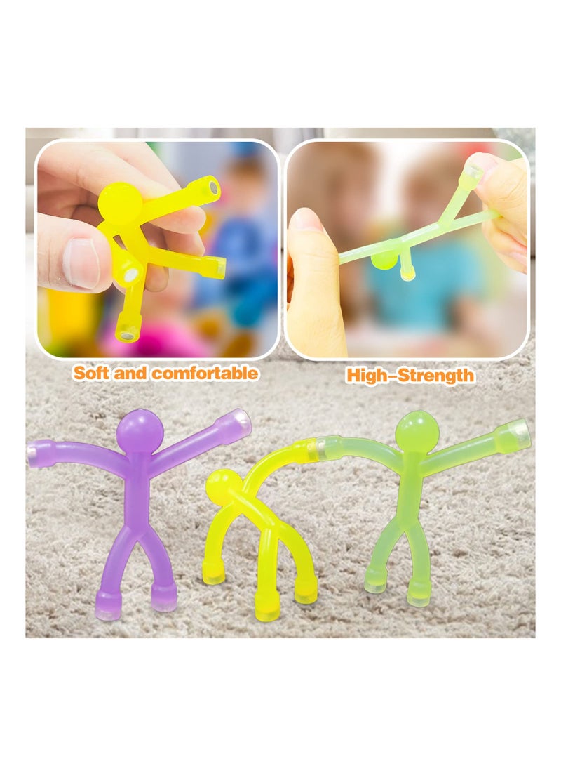 SYOSI 12 PCS Mini Man Flexible Fridge Magnets, Rubber Magnets for Kids, Refrigerator Magnets for Toddlers 1-3, Magnetic Toys for Kids and Adults Office Fun Decor, Random Color - Image 3