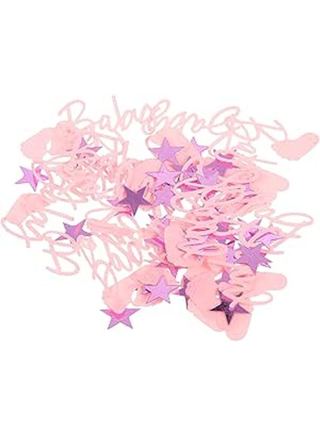 Pink Sequin Confetti Table Scatter For Gender Reveal Birthday Party Decoration - Image 1