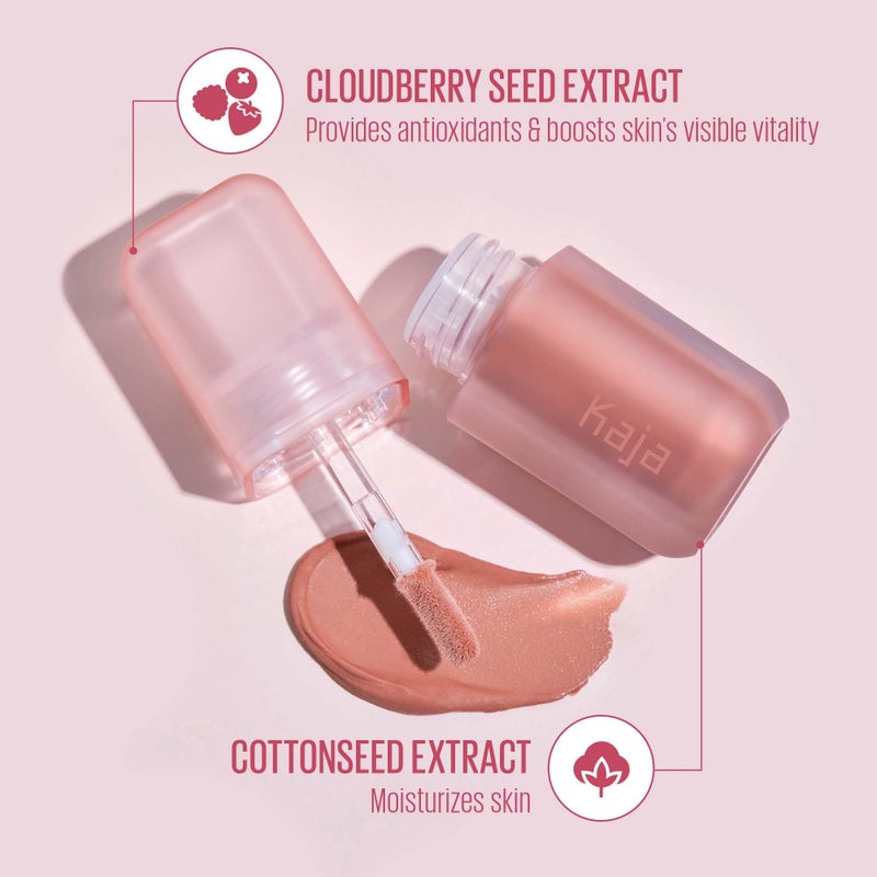 Kaja Multi-purpose Liquid Eyeshadow & Blush - Whipped Dream | with Cotton Seed Oil, 4 Shades, Buildable, Blendable, Airy Semi-matte Finish, 02 Meringue Pink, 0.17 Oz - Image 5