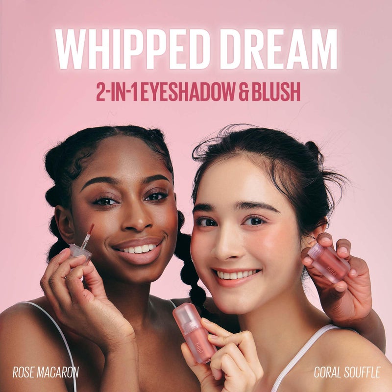 Kaja Multi-purpose Liquid Eyeshadow & Blush - Whipped Dream | with Cotton Seed Oil, 4 Shades, Buildable, Blendable, Airy Semi-matte Finish, 02 Meringue Pink, 0.17 Oz - Image 4