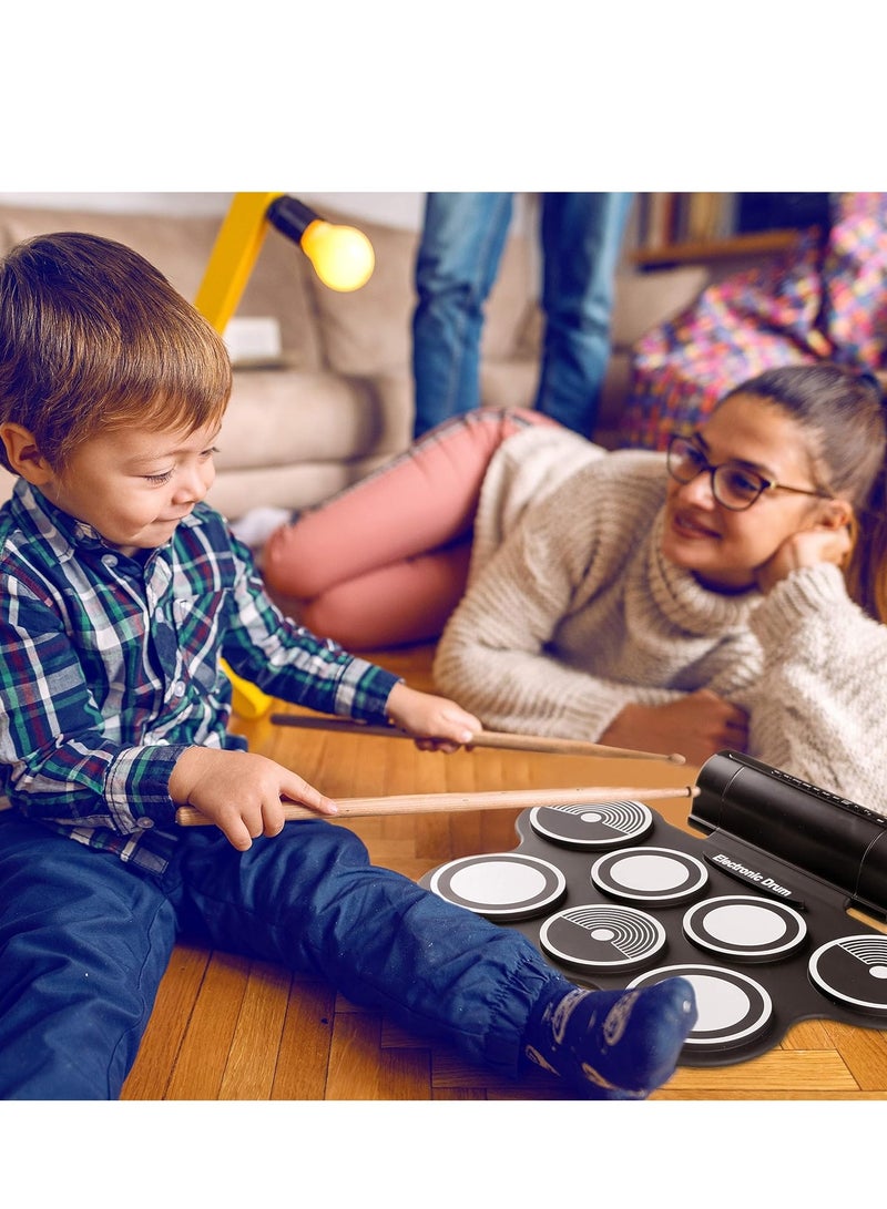 Portable Foldable Silicone Electronic Drum Pad Kit  - Image 2