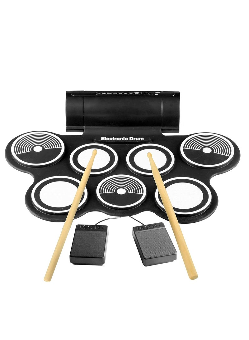 Portable Foldable Silicone Electronic Drum Pad Kit  - Image 1