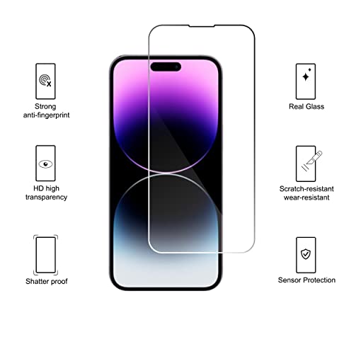 Ailun Screen Protector for iPhone 14 / iPhone 14 Pro [6.1 Inch] Display 3 Pack Tempered Glass, Sensor Protection, Dynamic Island Compatible, Case Friendly - Image 2