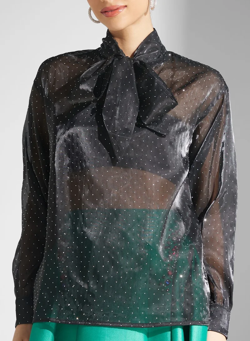 Femi9 Tie-up Neck Top