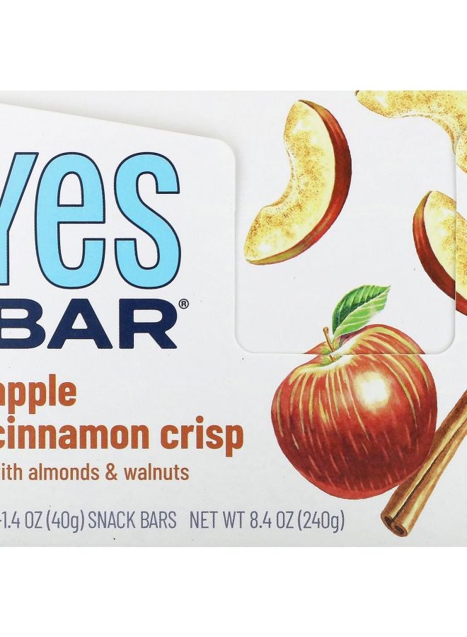 Yes Snack Bar Apple Cinnamon Crisp 6 Bars 1.4 oz (40 g) Each