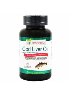 elp essential Cod Liver Oil 100 Softgels Aceite De Higado De Bacalao Capsules 100's  - Image 1