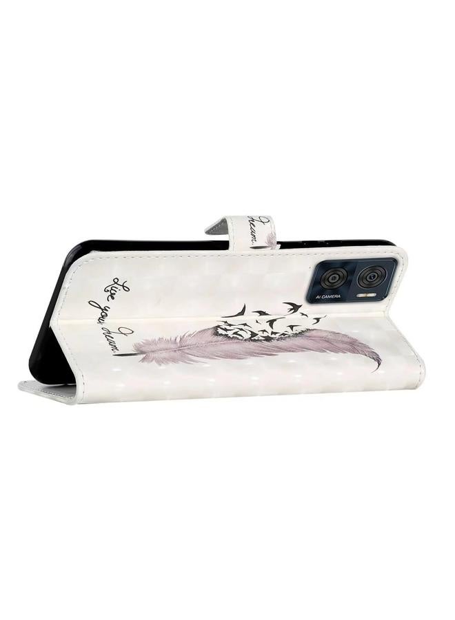 S-TOP Case For Motorola Moto E22 Oil Embossed 3D Drawing Leather Phone Case - Image 5