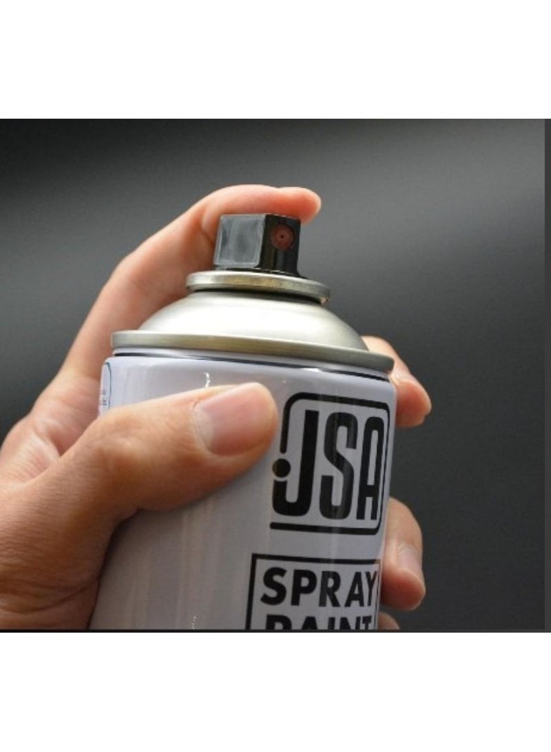 JSA A set of 3 multi-purpose spray paint cans in silver chrome color, each with a capacity of 400ml. This fast-drying paint is suitable for use on wood, plastic, and metal. Ideal for both indoor and outdoor applications, and perfect for DIY projects, automotive painting, and arts & crafts. - Image 2