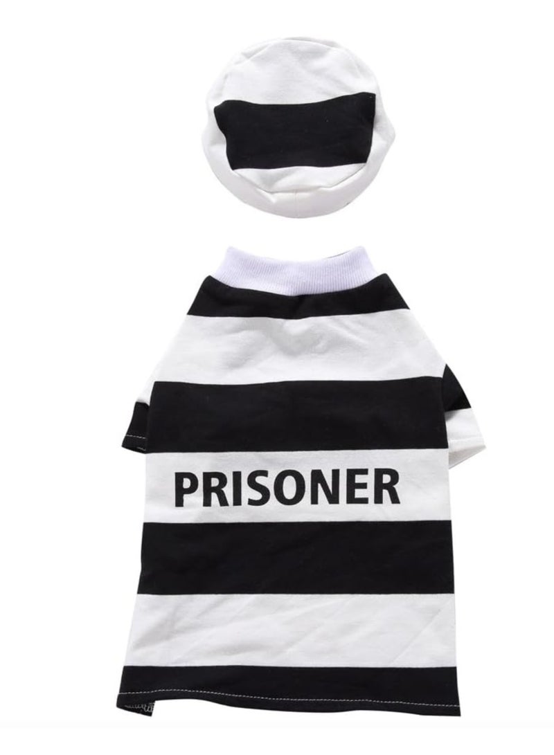 Puppy Prisoner Costume Halloween Christmas Funny Party Cosplay Clothes for Cat, Small Dog - Image 5