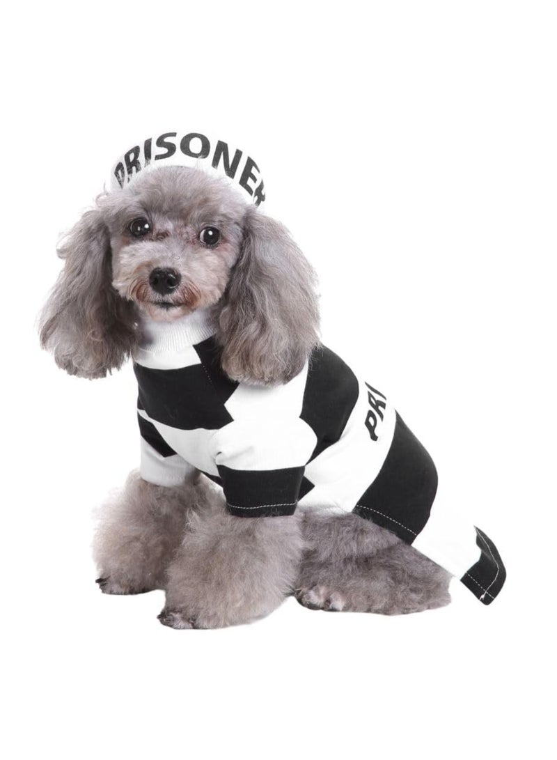 Puppy Prisoner Costume Halloween Christmas Funny Party Cosplay Clothes for Cat, Small Dog - Image 2