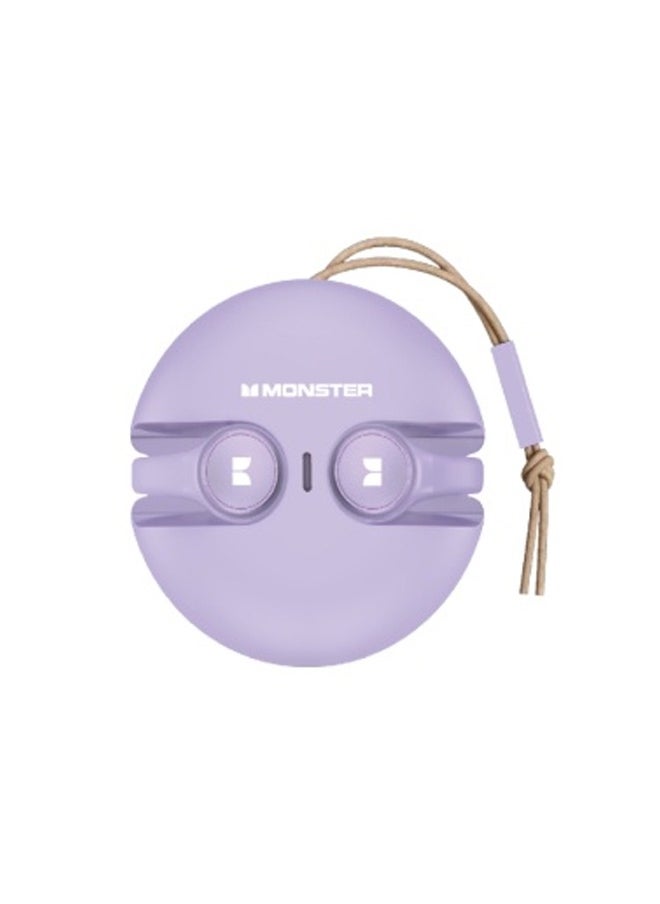 Monster Monster Earbuds XKT21 Wireless Earbuds Bluetooth 5.3 Earphones Ear Clip For Music Gaming Low Latency Headset Touch Control Noise Cancelling Purple  - Image 1