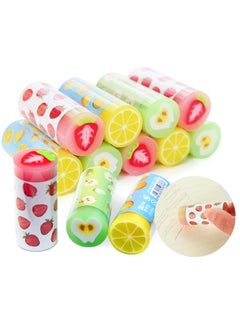 Cute Erasers, Kawaii Animal Pencil Eraser, Fruits Small Rubber Drawing Cute Eraser Accessory Office Home School Supplies Suitable For Kids Adults Students (12 Pack)