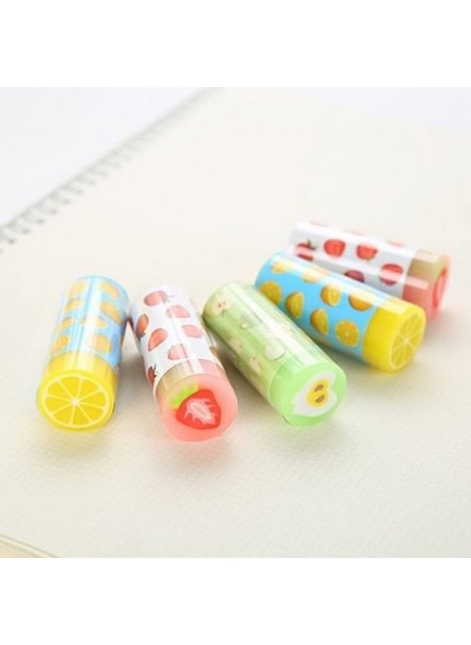 KRIZJUES - Cute Erasers, Kawaii Animal Pencil Eraser, Fruits Small Rubber Drawing Cute Eraser Accessory Office Home School Supplies Suitable For Kids Adults Students (12 Pack) - Image 1