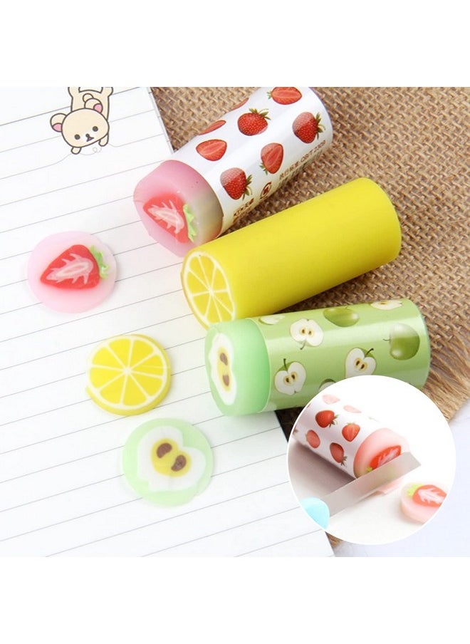 KRIZJUES - Cute Erasers, Kawaii Animal Pencil Eraser, Fruits Small Rubber Drawing Cute Eraser Accessory Office Home School Supplies Suitable For Kids Adults Students (12 Pack) - Image 1