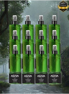 Agiva 12 Pieces Agiva After Shave Cologne Spray Forest Rain 400ml  - Image 1