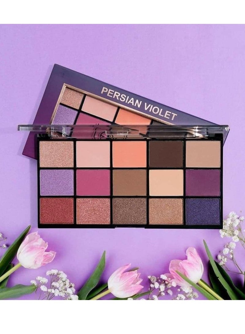 Technic لوحة ظلال العيون المضغوطة المكونة من 15 لونًا - بنفسجي فارسي - Image 3