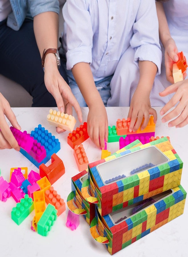 Saypacck 24 Pcs Building Block Party Favor Gift Boxes Building Bricks Birthday Supplies Goodie Bags for Baby Shower Decoration Supplies Summer Themed Party Favors - Image 5