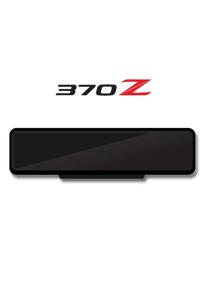 DXBSTAMPS Custom 370Z Logo Number Plate Frame - Sport Black Finish - Available in 3 Sizes - Easy Fixing - Clean Look for Nissan 370Z Owners - Image 1