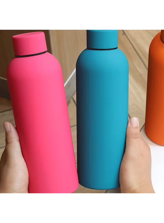 Thermal Water Bottle - Portable Lid Metal Thermal Vacuum Insulated Stainless Steel | Reusable Leak Proof BPA-Free Flask, 500ml, 10 Hours Hot/30 Hours Cold, Double-Walled Design (Light Blue) - Image 4