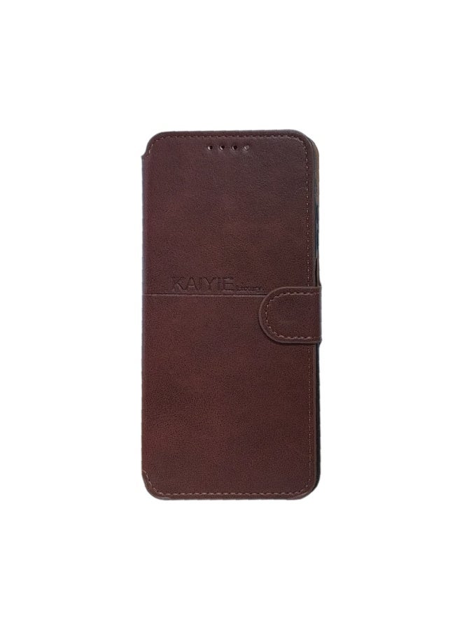 Phone Back Cover Flip leather for Realme 11 brown - Image 1