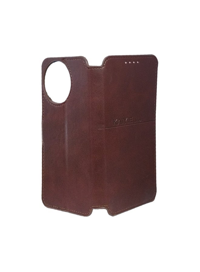 Phone Back Cover Flip leather for Realme 11 brown - Image 3