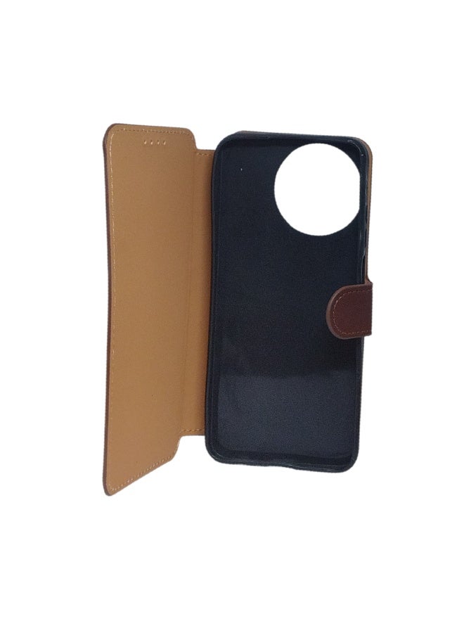 Phone Back Cover Flip leather for Realme 11 brown - Image 4