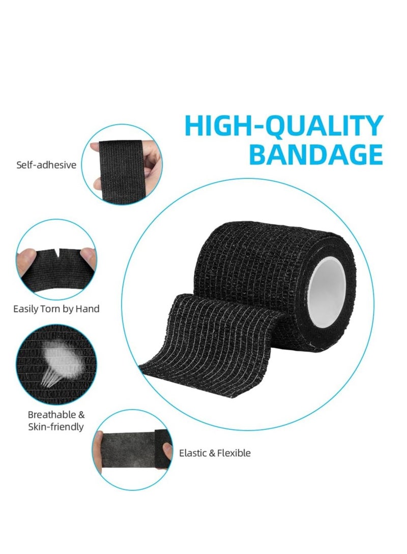 Generic Self Adherent Sport Wrap Tape, 8 Rolls 5cm x 4.5m Football Tape Wrap, Cohesive Bandage Sock Wrap, Shin Pad Tape, Goalkeeper Wrist Tape  Football Ankle Tape, Pet  Vet Wrap for Dogs, Horses - Image 3