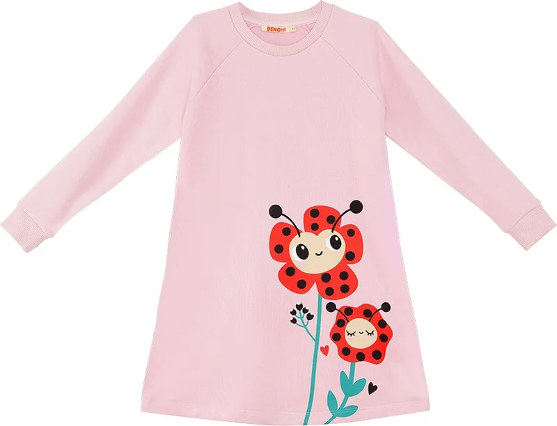 Denokids Floral Graphic Dress