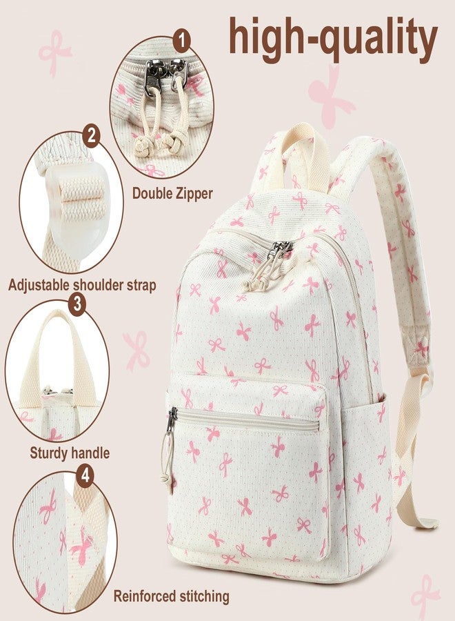 LEDAOU Mini Backpack Girls Toddler Cute Corduroy Small Backpack Purse for Women Teens Kids School Travel Shoulder Bag - Image 5