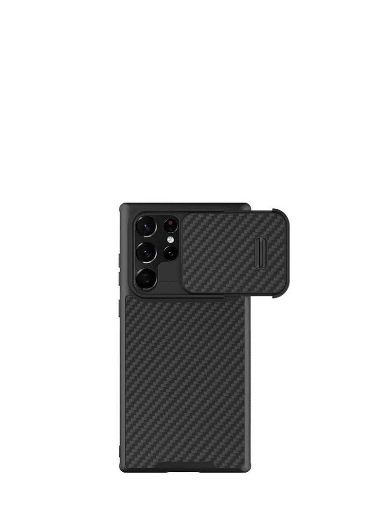 Nillkin Synthetic Fiber S Series Cover Case Designed For Samsung Galaxy S22 Ultra - Black - Image 2