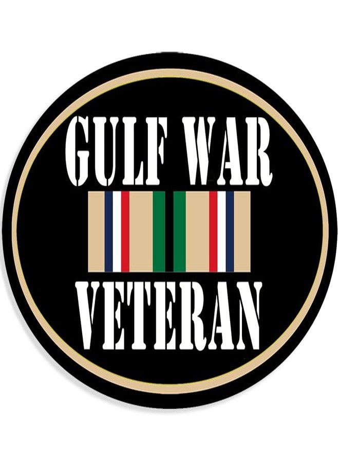 AV Oval Gulf War Veteran Sticker (Served War Ribbon US Army Vinyl Decal for car or Laptop (3 x 5 inch) - Image 2