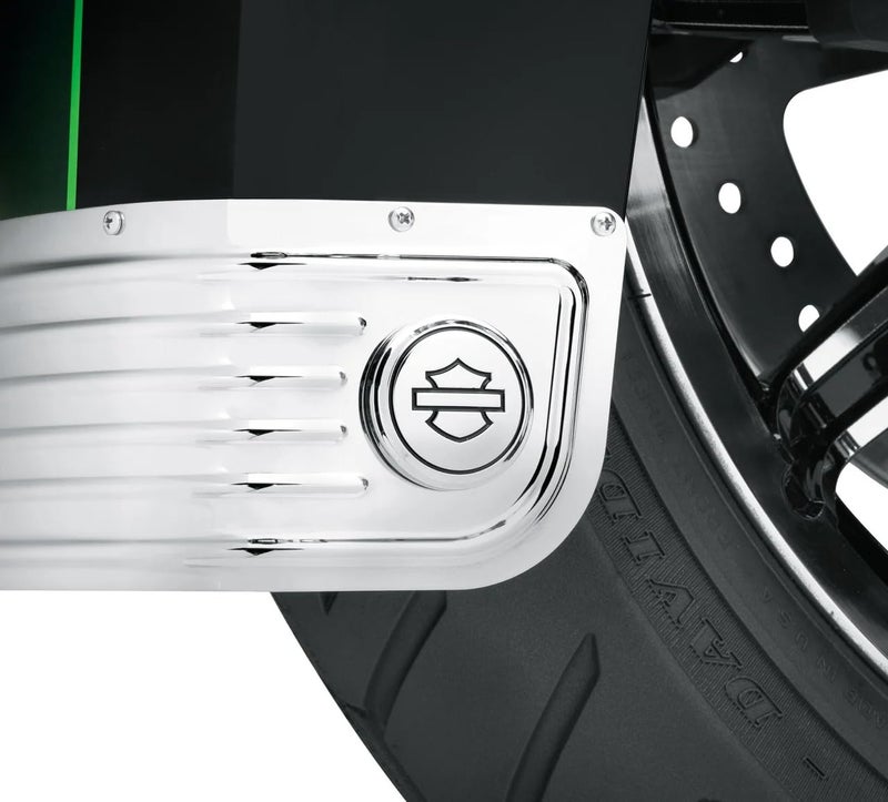 PHEOZIO Fender Decals Emblems Logos Medallion Compatible for Harley Davidson Bar Shield 1 inch Metal 2 Pcs 2171473111 Chrome - Image 2