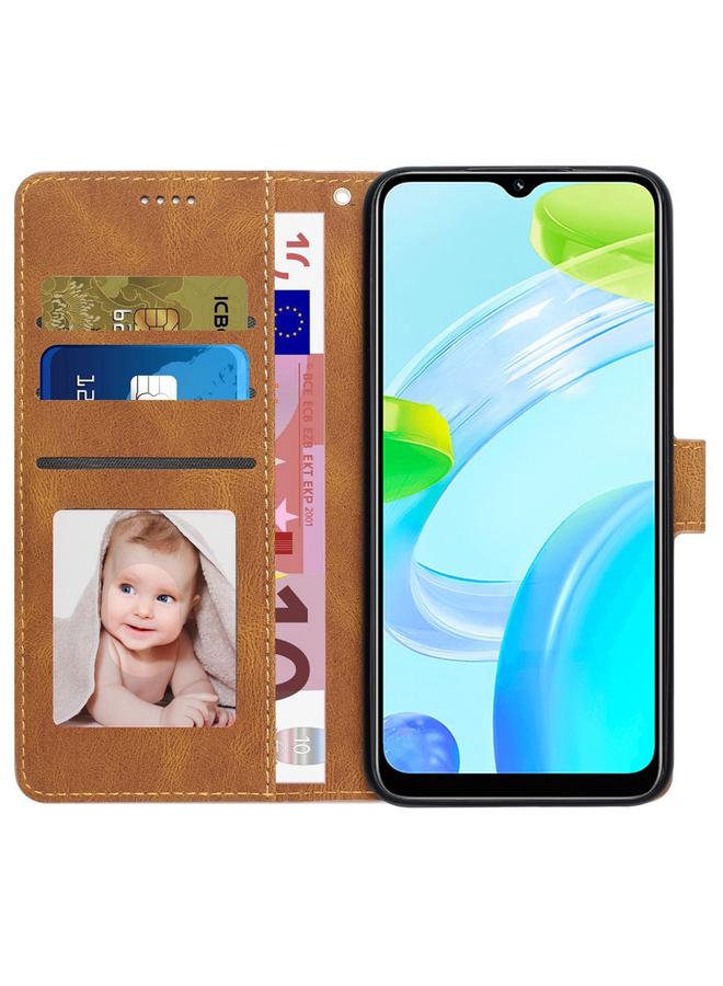 S-TOP Case For Realme C30 4G / C30s / Narzo 50i Prime Fantasy Skin-feel Calfskin Texture Leather Phone Case - Image 4