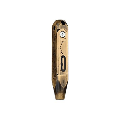 OKNIFE Otacle D1 Cracked Brass Small EDC Multi Bit Pocket Screwdriver, 8 in 1 Mini Precision Screwdriver Set, S2 Steel Magnetic Bits for Work or Daily Use - Image 3