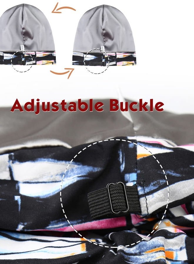 FocusCare Elegant Caps for Frizzy Hair Black Women Beanie Picnic Turbans Slouchy Bonnets - Image 3