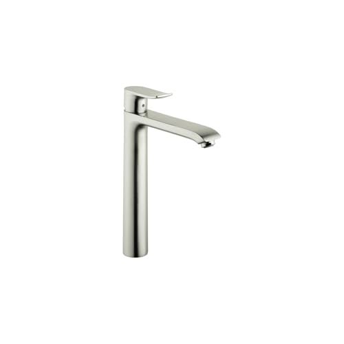 hansgrohe Metris Modern Upgrade Easy Install 1-Handle 1 5-inch Tall Bathroom Sink Faucet in Brushed Nickel, 31082821 - Image 1