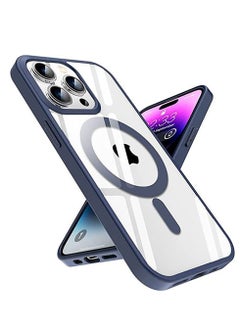 IPhone 14 Pro Max (6.7 Inch) MagSafe Case With Colored Sides - Clear / Blue